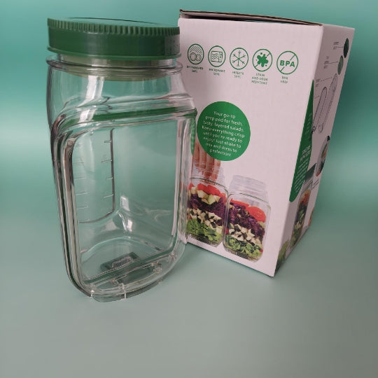Portable Leak-Proof Plastic Salad All-In-One Container