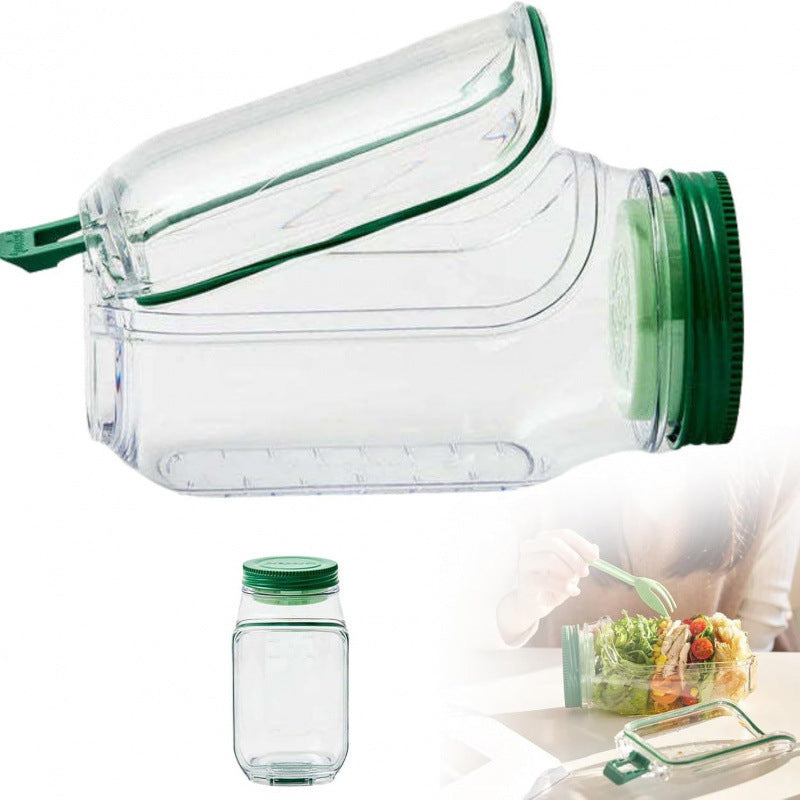 Portable Leak-Proof Plastic Salad All-In-One Container